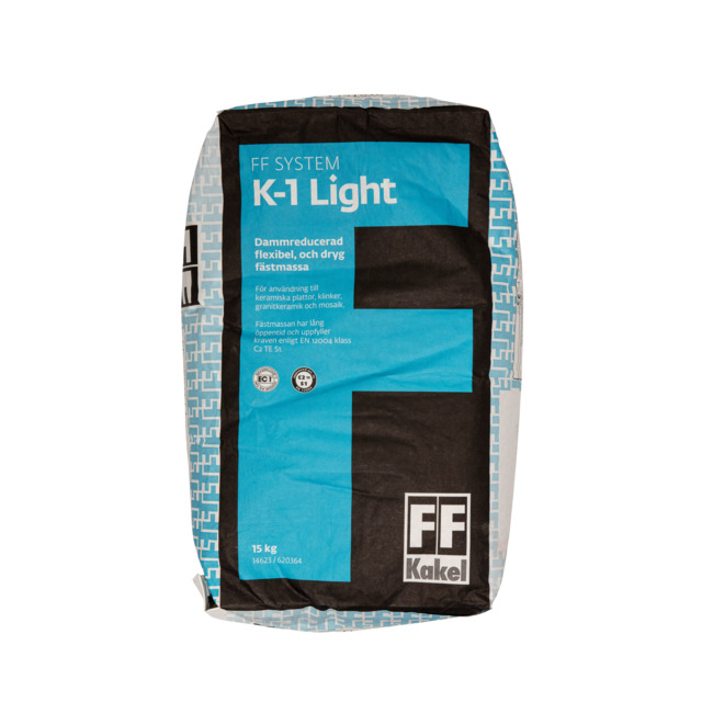 Produktbild föreställande artikeln FF K-1 LIGHT FÄSTMASSA LÄTT 15KG från kategorin Fästmassor
